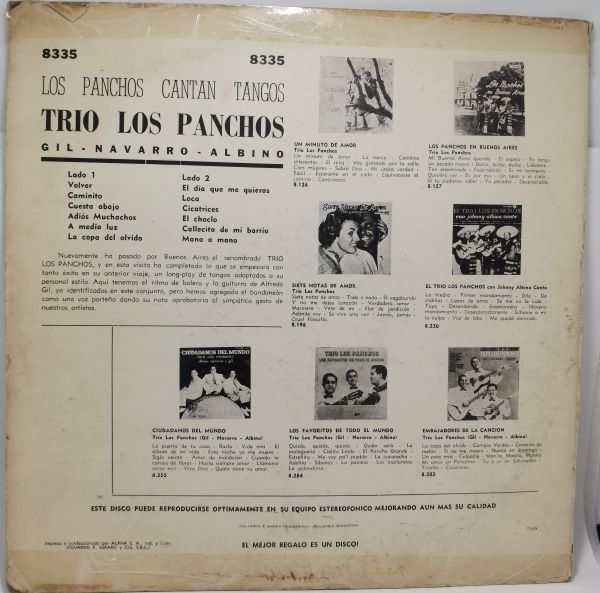 Vinilo Los Panchos Cantan Tango - LP12" usado Vintage - Imagen 2